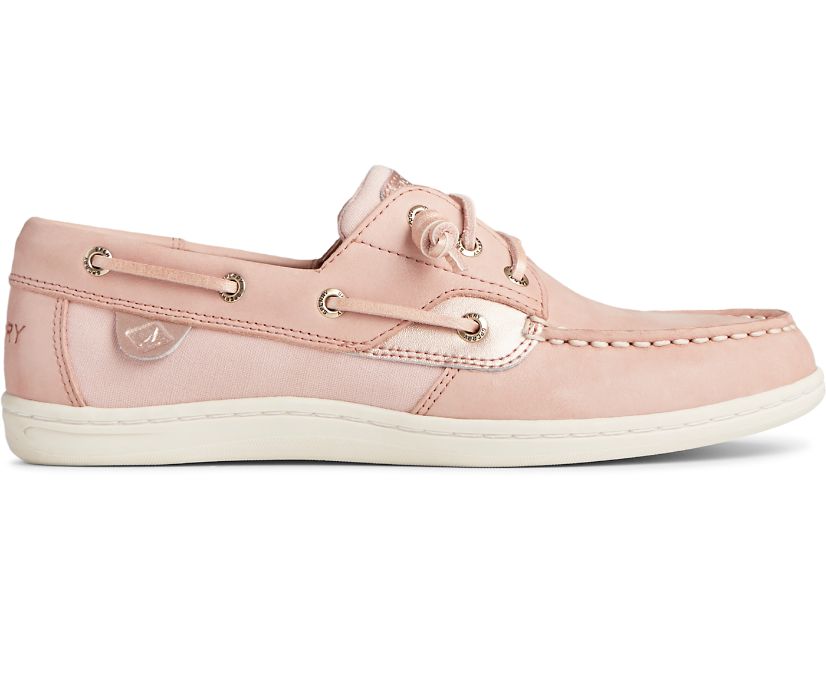 Sperry Songfish Starlight Leather Boat Shoes - Women's Boat Shoes - Pink [QB0162357] Sperry Ireland